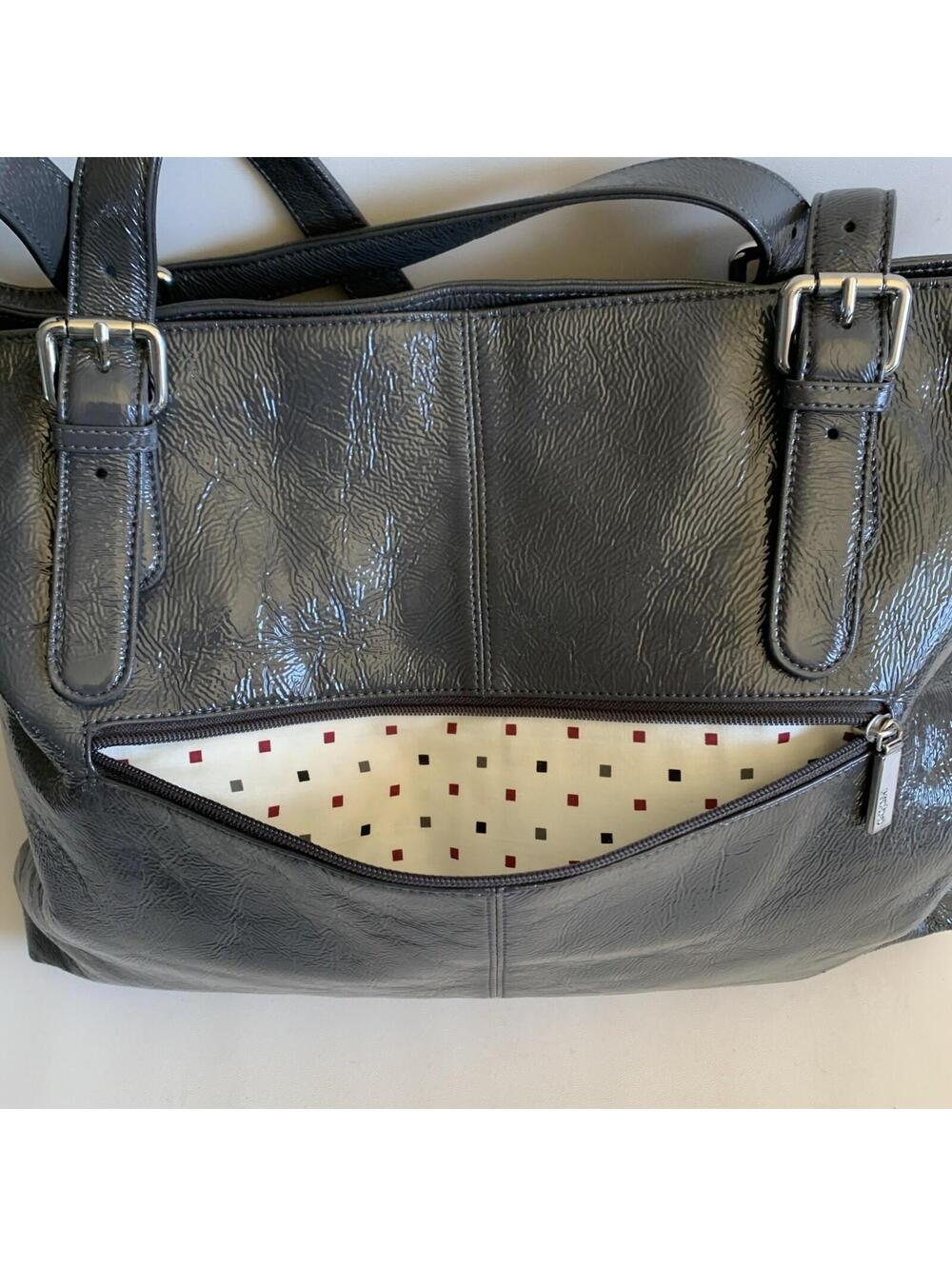 HOBO large Tote Bag Gray Genuine Leather - Picture 5 of 9